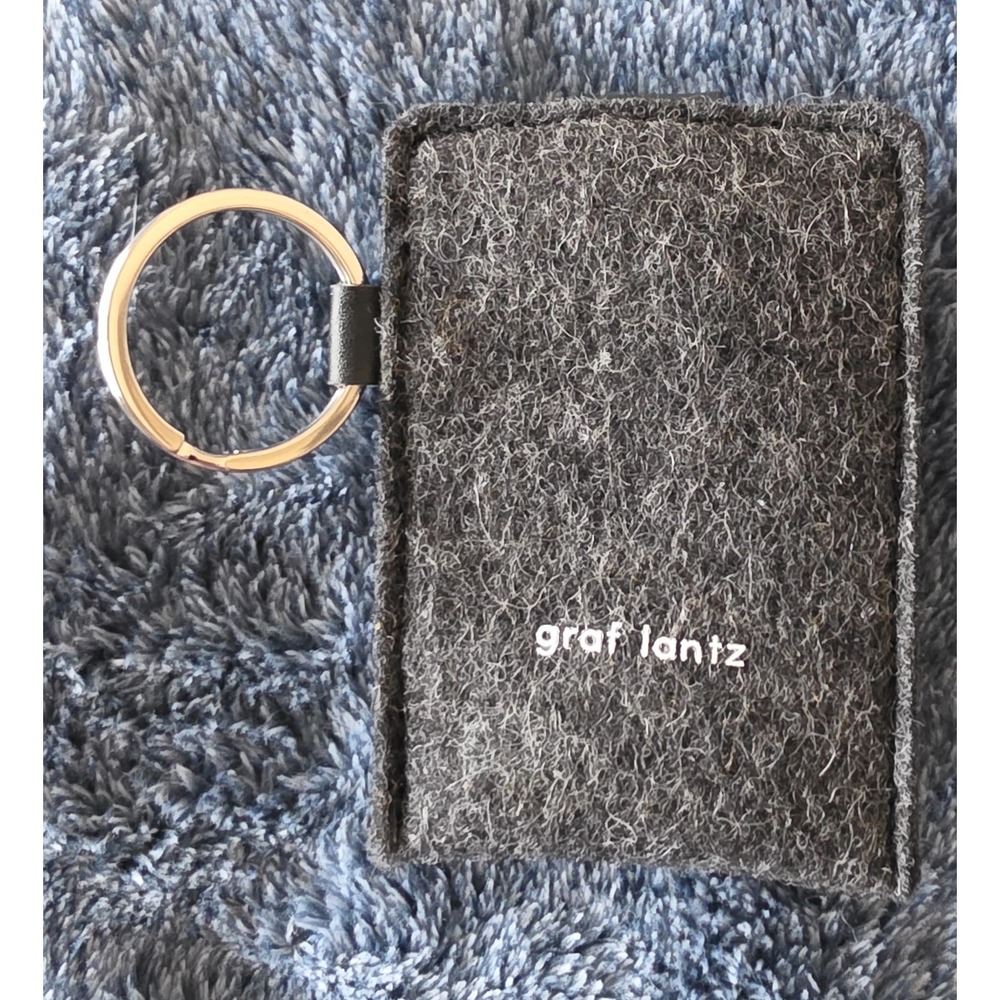 Graf Lantz Keychain Card Holder Grey Minimalist Unisex Key Fob Wallet